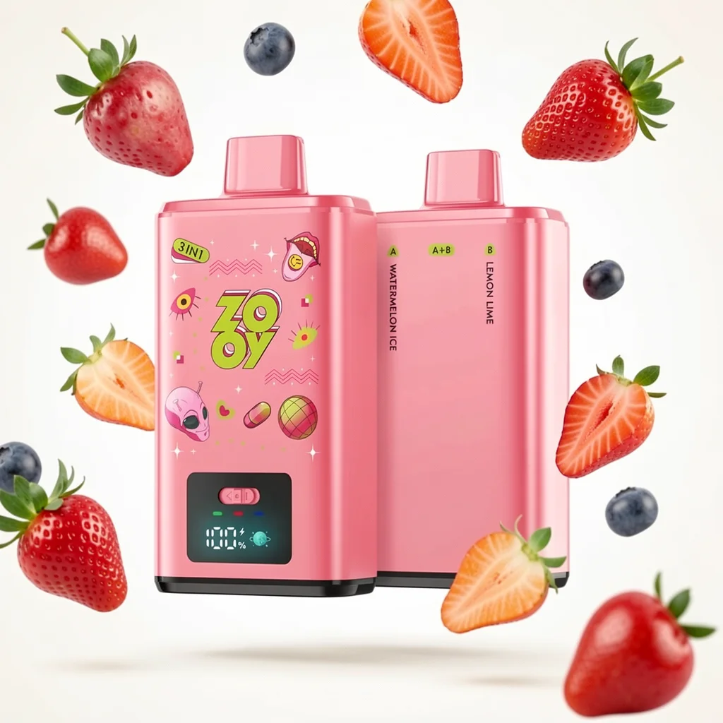 ZOOY VAPE 3 in 1 150k Oppladbar Engangsvape med trippel smak og LCD-skjerm