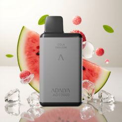 Adalya AD 10000 Puffs Engangs Vape – Vannmelon Is, 14 ml, 2% nikotin, 650 mAh, USB-C-lading
