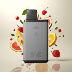 Adalya AD 10000 Puffs Engangsvape – Romgrå, 14 ml e-væske, 2 % nikotin, USB-C-lading