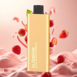 Alibarbar Pandora 7000 Puffs Engangs Vape - 17 ml, 1.0 Ω, Jordbær (Chupa Chups)