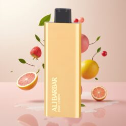 Alibarbar Pandora 7000 Puffs Engangs Vape - 17 ml, 1.0 Ω, Rosa Sitron