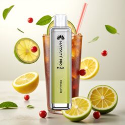 Hayati Pro Max 4000 Puffs Engangs Vape Cola Lime – 1400mAh, 2ml/10ml, 2%/5% Nikotin, Oppladbar