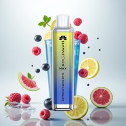 Hayati Pro Max 4000 Puffs Engangsdamp – 1400mAh, 2ml/10ml, Blå Bringebær Sitronade