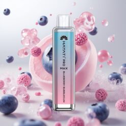 Hayati Pro Max 4000 Puffs Engangsdamp – Blåbærtuggummi, 2ml/10ml, 1400mAh, 2%/5% nikotin