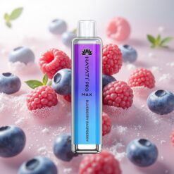 Hayati Pro Max 4000 Puffs Engangsverdampar med Blåbær og Bringebær, 2ml tank, 1400mAh batteri, 5% nikotin