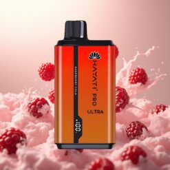 Hayati Pro Ultra 15000 Puffs (850mAh, 2×12ml, 2%) - Bringebær Cola