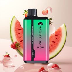 Hayati Pro Ultra 15000 Puffs Engangs Vape Jordbær Vannmelon – 850mAh, 2×12ml, 2%