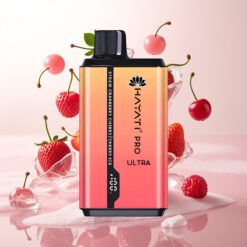 Hayati Pro Ultra 15000 Puffs – Jordbær Tranebær Kirsebær Kirsebær Is – 850mAh 2×12ml 2%