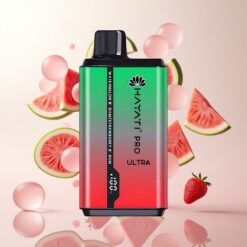 Hayati Pro Ultra 15000 Puffs Vannmelon Bubblegum Jordbær Bubblegum – 15000+ Puffs, 850mAh, 2×12ml, 2% Nikotin