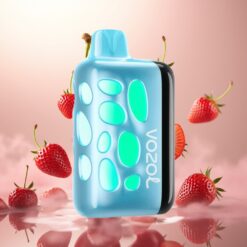 VOZOL RAVE 40000 Engangsvape – 270° Glødende Design, Beat-Synket Partymodus, 1000mAh Batteri – Kirsebær Jordbær