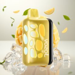 VOZOL RAVE 40000 Engangsvape med Mango Is, 1000mAh batteri, 20/50mg/ml nikotin, 80% ladning på 20 minutter