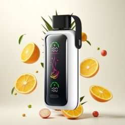 VOZOL Star 20000 Puffs Engangsvaper Appelsin Ananas Lychee med HD-speilskjerm 2,2", Dual Mesh, 650mAh batteri