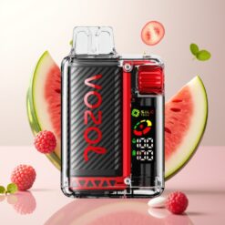 VOZOL Vista 20000 Puffs Gjenoppladbar Batteri: 650mAh, Nikotin Styrke: 2%, OLED Skjerm, Bringebær Vannmelon