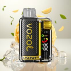 VOZOL Vista 20000 Puffs Gjenoppladbar E-sigarett med 650mAh batteri, 2% nikotin, OLED-skjerm og Mango Is-smak