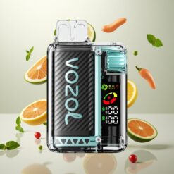 VOZOL Vista 20000 Puffs Oppladbar Batteri: 650mAh, Nikotin Styrke: 2%, OLED Skjerm, Miami Mynte