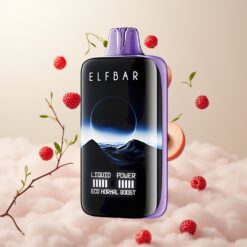 Elfbar Moonnight 40000 Puffs – 22ml E-Likvid, 1000mAh Batteri, Type-C Lading, Peach Berry (Fersken Bær)