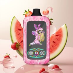 Fumot Digital Monkey Engangsdamp – Jordbær Vannmelon, 40000 Puff, Dual Engine Mode, Dual Mesh Coil, 850 MAH