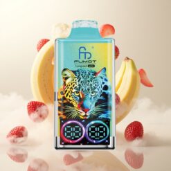 Fumot Leopard 40K Puffs Engangsvape Jordbær Banan – 700mAh, Type-C, Digital Oljemåler