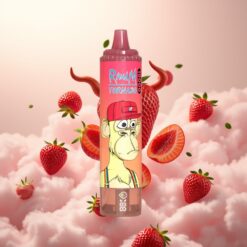 Fumot RandM Tornado 15000 Puffs – 25ml, 850mAh, Type-C, LCD – Jordbær Red Bull