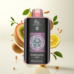 Fumot Tornado 25000 Puffs Engangsdamp Kiwi Pasjonsfrukt Guava – HD Skjerm, 700mAh Batteri, 20ml E-væske, Type-C