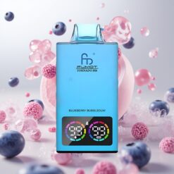 Fumot Tornado 35K Engangsdamp - Blåbær Tyggegummi, Dual Mesh Coil, 15ml E-juice, 700 MAH Batteri, USB-C