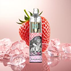 Fumot Tornado 7000 Engangs Vape Jordbær Is – 7000 Puffs, 14 ML, 850 MAH, Mesh Coil