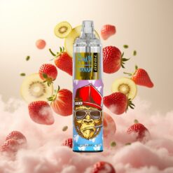 Fumot Tornado 7000 Engangs Vape Jordbær Kiwi – 7000 Puffs, 14 ML E-væske, 850 MAH Batteri, Mesh Coil