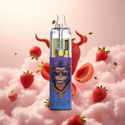 Fumot Tornado 7000 Engangs Vape Jordbær Red Bull – 7000 Puffs, 14 ML, Type-C, Luftjustering