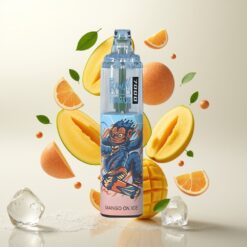 Fumot Tornado 7000 Engangs Vape Mango På Is - 7000 Puffs, 14 ML, Type-C, Luftjustering