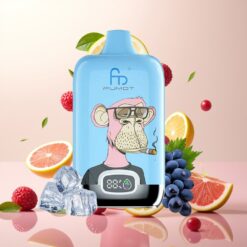 Fumot Tornado Digital Box 12000 Puffs – 20ml E-Liquid, 550mAh, Type-C – Rosa Sitronade