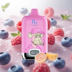 Fumot Tornado Digital Box 12000 Puffs Blåbær Bringebær – 20ml E-Liquid, 550mAh, Type-C