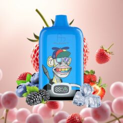 Fumot Tornado Digital Box 12000 Puffs – Jordbær Drue, 20ml E-Liquid, 550mAh, Type-C