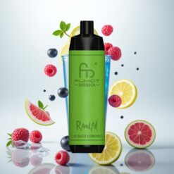 RandM Fumot Shisha 10000 Puffs Engangs Vape – Blåbringebær Sitronade, 18ml, 850 mAh, Type-C