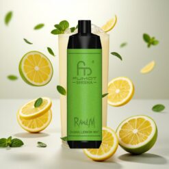 RandM Fumot Shisha 10000 Puffs Engangs Vape - Sitron Mynte, 18ml, 850 mAh, Type-C