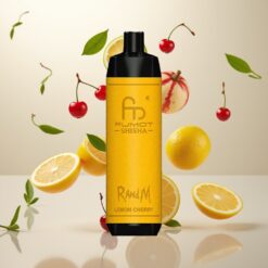 RandM Fumot Shisha 10000 Puffs Engangsdamper – Sitron/Kirsebær, 18ml, 0,5% Nikotin, Type-C