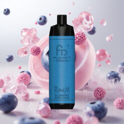 RandM Fumot Shisha 10000 Puffs Engangsvape – Blåbærbobletygge, 18ml, 0.5% Nikotin, Type-C