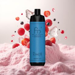 RandM Fumot Shisha 10000 Puffs Engangsvaper – Bær-Iss, 18ml e-væske, 850 mAh batteri, 0.6ohm mesh coil