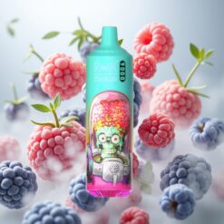 RandM Tornado 9000 Puffs – 850 mAh, 18 mL, Mesh Coil – Blå Sur Bringebær