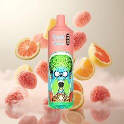 RandM Tornado 9000 Puffs – 850 mAh, 18 mL, Mesh Coil – Gummy Bear (Tyttebær)