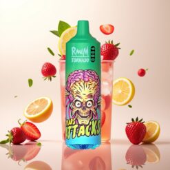 RandM Tornado 9000 Puffs – 850 mAh, 18 mL, Mesh Coil – Jordbær Sitronade