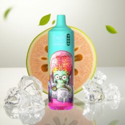 RandM Tornado 9000 Puffs - 850 mAh, 18 mL, Mesh Coil, RGB Display, Guava Is (Guava Ice)