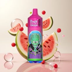 RandM Tornado 9000 Puffs – 850 mAh, 18 mL, Mesh Coil, RGB Display – Vannmelon Tyggegummi