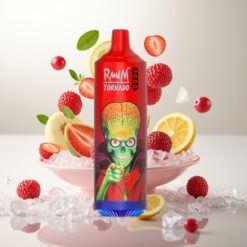 RandM Tornado 9000 Puffs – 850 mAh, 18 mL, Mesh Coil, RGB-display, Lush Ice (Frostet Is)