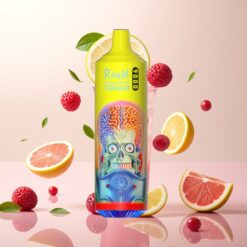 RandM Tornado 9000 Puffs – 850 mAh Ladebar, 18 mL, Mesh Coil, RGB Display, 54 Smaker – RandM Fumot Tornado 9000 Puffs Engangsvape Rosa Sitronbrus