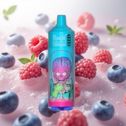 RandM Tornado 9000 Puffs Blåbær Bringebær – 850 mAh, 18 mL, Mesh Coil