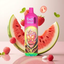RandM Tornado 9000 Puffs Engangs Vape Bringebær Vannmelon – 850 mAh, 18 mL, Mesh Coil
