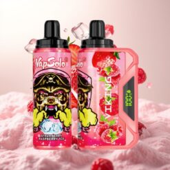 VapSolo VIKING 12000 Puffs Engangs Vape Jordbær Bringebær Is – 22ml, 20/50 mg/ml, Type-C