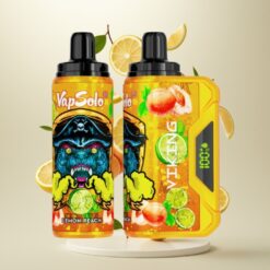 VapSolo VIKING 12000 Puffs Engangs Vape Sitron Fersken – 22ml, 20/50 mg/ml, Type-C-lading, LED-skjerm