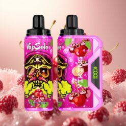 VapSolo VIKING 12000 Puffs Engangs Vape – Sprudlende Kirsebær, 22 ml, 20/50 mg/ml, Type-C