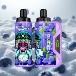VapSolo VIKING 12000 Puffs Engangsvaper Blåbær – 22ml, 20/50 mg/ml, Type-C, LED-skjerm